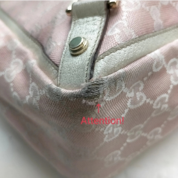 Gucci Tote Bag Pink Canvas - Picture 6 of 12